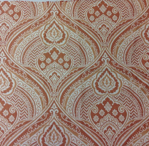 Outdura outdoor orange damask - outdoor,